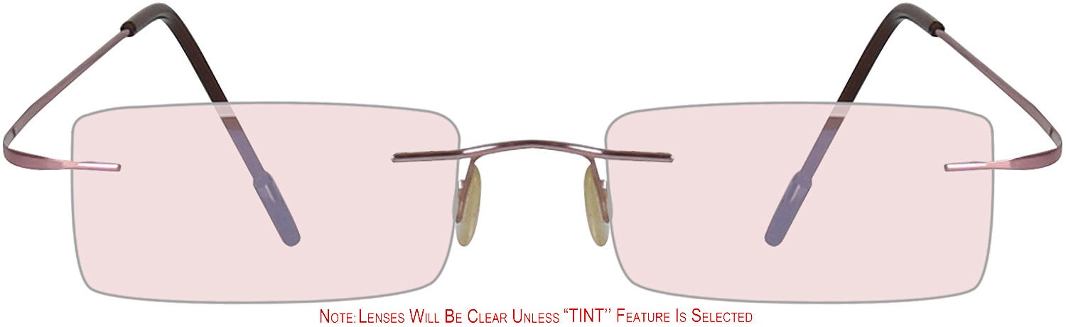 Pink rimless eyeglasses online