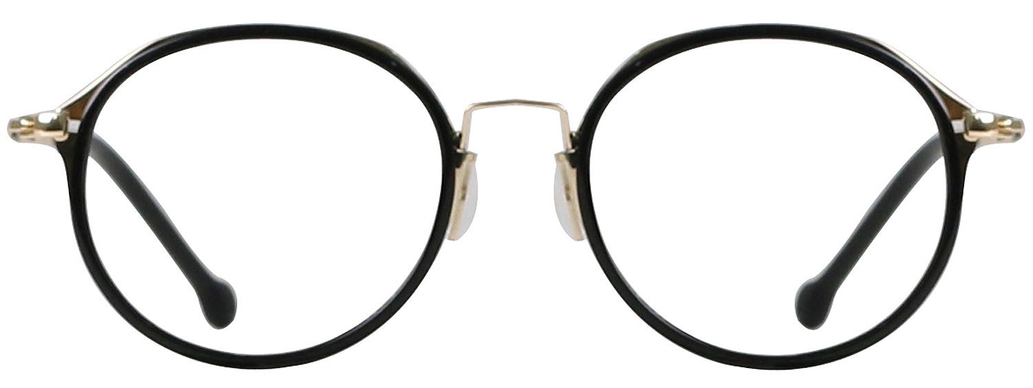 Round black clearance and gold glasses