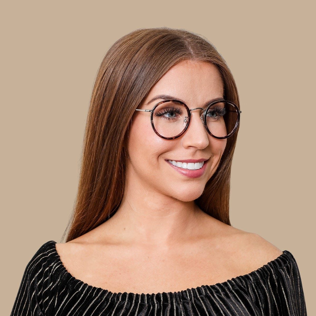 Round frame womens clearance glasses