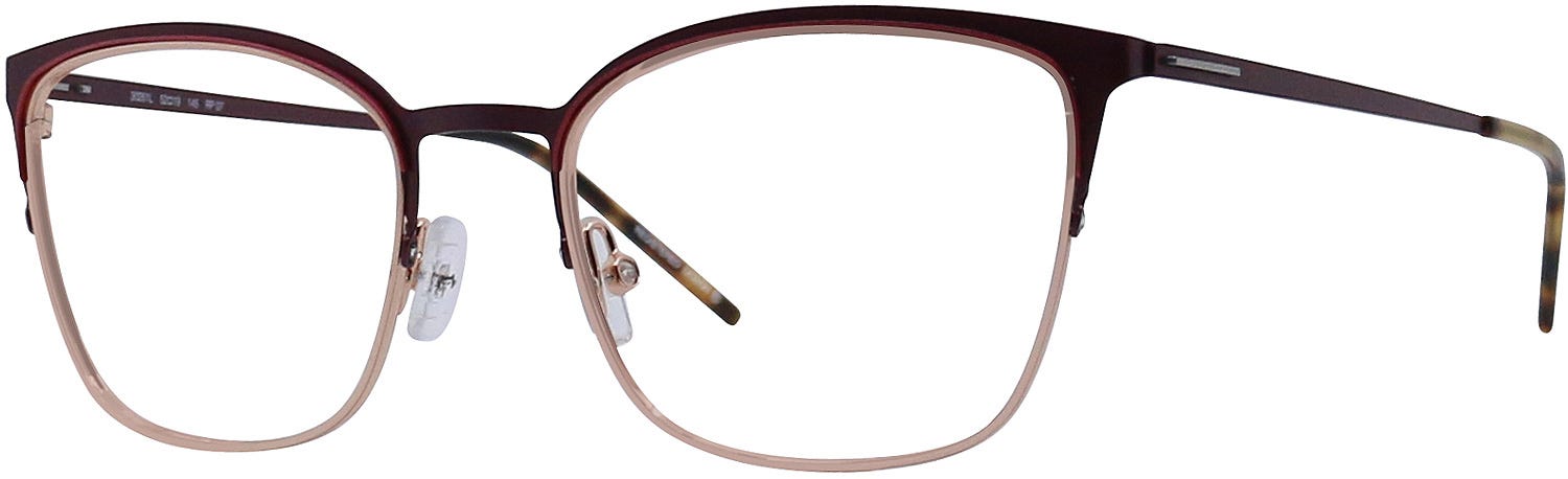 Morel online France Stainless Steel Eyeglasses Frames Ultra-Lightweight 51-16-135 Plum