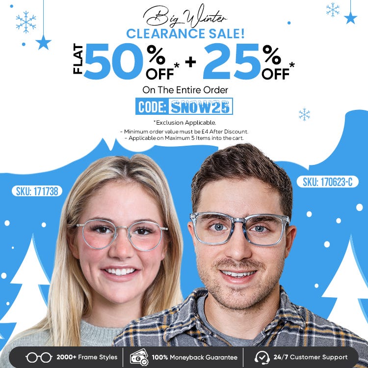 FLAT 50% + 25% OFF On The Entire Order CODE: SNOW25